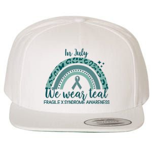 Fragile X Syndrome Awareness In July We Wear Teal Wool Snapback Cap