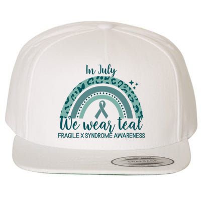 Fragile X Syndrome Awareness In July We Wear Teal Wool Snapback Cap