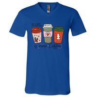 Funny Xmas Saying All I Want For Christmas Is More Coffee V-Neck T-Shirt