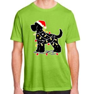 Funny Xmas Santa Puppy Dog Christmas Lights Gift Adult ChromaSoft Performance T-Shirt