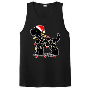 Funny Xmas Santa Puppy Dog Christmas Lights Gift PosiCharge Competitor Tank