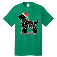 Funny Xmas Santa Puppy Dog Christmas Lights Gift Tall T-Shirt