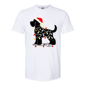 Funny Xmas Santa Puppy Dog Christmas Lights Gift Softstyle CVC T-Shirt