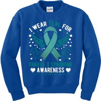 Fragile X Syndrome Awareness Wear Teal Family Support Great Gift Kids Sweatshirt