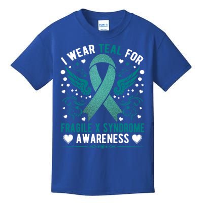 Fragile X Syndrome Awareness Wear Teal Family Support Great Gift Kids T-Shirt