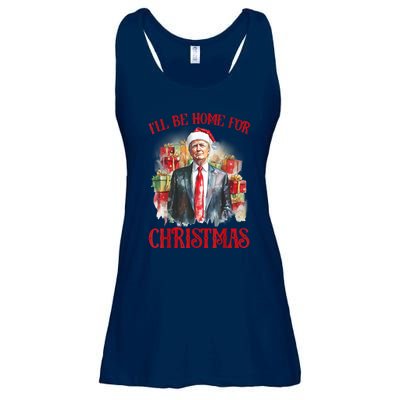 Funny Xmas Santa Claus Ill Be Home For Christmas 2024 Gift Ladies Essential Flowy Tank