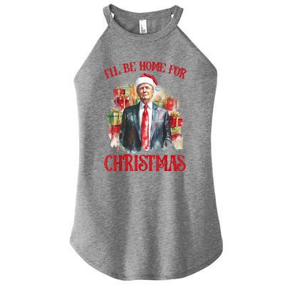 Funny Xmas Santa Claus Ill Be Home For Christmas 2024 Gift Women’s Perfect Tri Rocker Tank