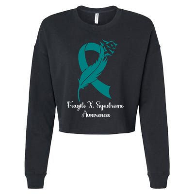 Fragile X Syndrome Awareness Family Wear Matching Support Gift Cropped Pullover Crew