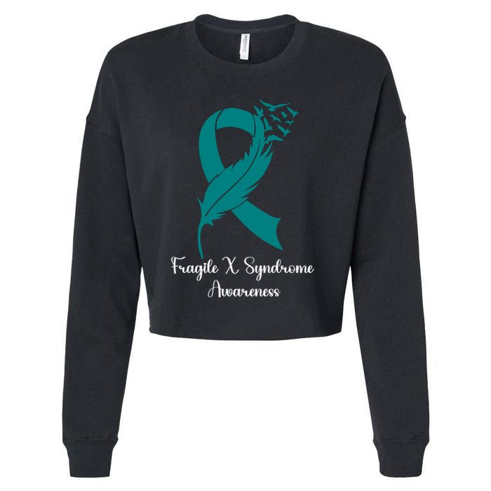Fragile X Syndrome Awareness Family Wear Matching Support Gift Cropped Pullover Crew