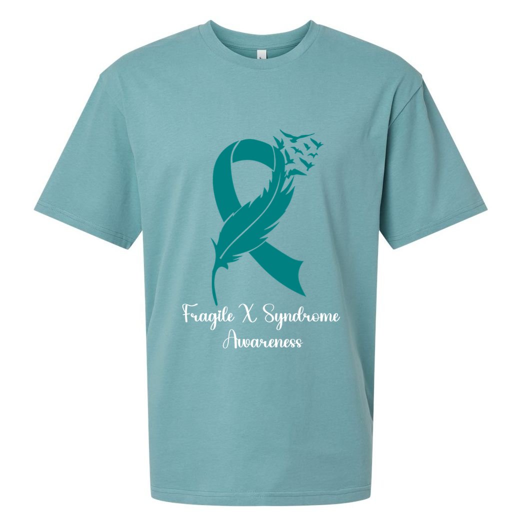 Fragile X Syndrome Awareness Family Wear Matching Support Gift Sueded Cloud Jersey T-Shirt