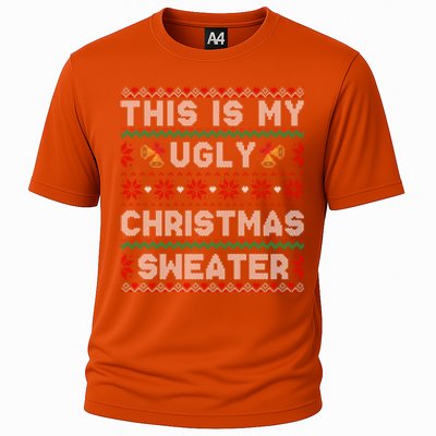 Funny Xmas Snow Heart This Is My Ugly Christmas Gift Cooling Performance Crew T-Shirt