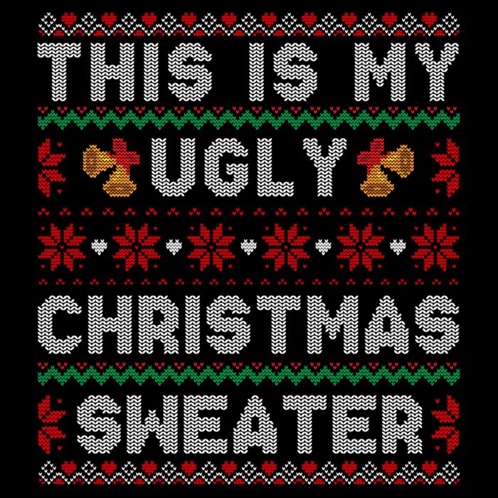 Funny Xmas Snow Heart This Is My Ugly Christmas Gift Flat Bill Trucker Hat