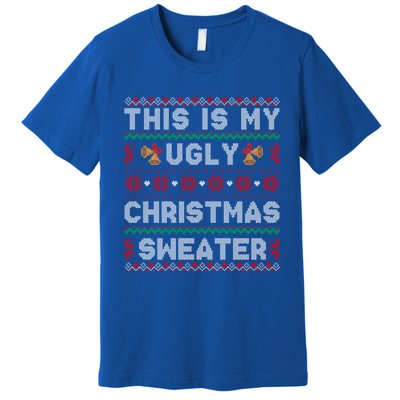 Funny Xmas Snow Heart This Is My Ugly Christmas Gift Premium T-Shirt