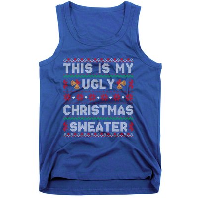 Funny Xmas Snow Heart This Is My Ugly Christmas Gift Tank Top