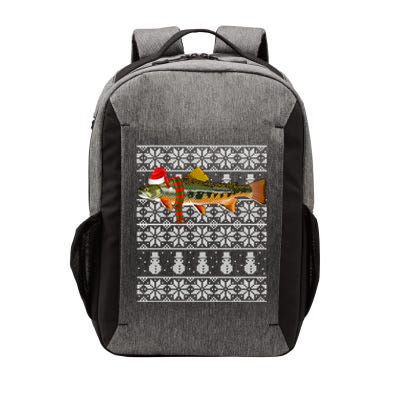 Fish Xmas Santa Hat Brook Trout Ugly Christmas Meaningful Gift Vector Backpack