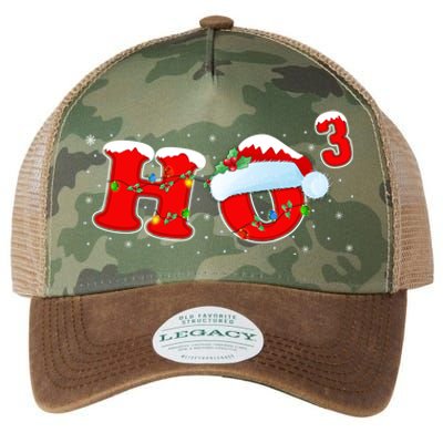 Funny Xmas Santa Ho Ho3 Cubed Math Teacher Christmas Gift Legacy Tie Dye Trucker Hat