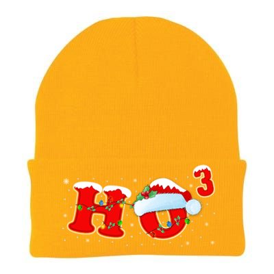 Funny Xmas Santa Ho Ho3 Cubed Math Teacher Christmas Gift Knit Cap Winter Beanie