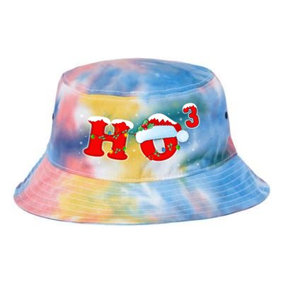 Funny Xmas Santa Ho Ho3 Cubed Math Teacher Christmas Gift Tie Dye Newport Bucket Hat