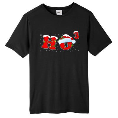 Funny Xmas Santa Ho Ho3 Cubed Math Teacher Christmas Gift Tall Fusion ChromaSoft Performance T-Shirt