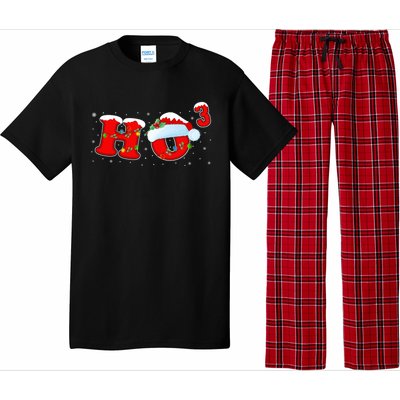 Funny Xmas Santa Ho Ho3 Cubed Math Teacher Christmas Gift Pajama Set