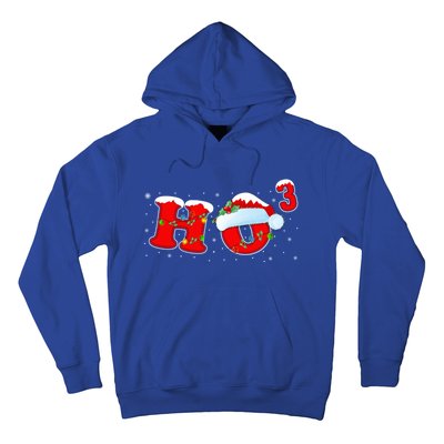 Funny Xmas Santa Ho Ho3 Cubed Math Teacher Christmas Gift Hoodie