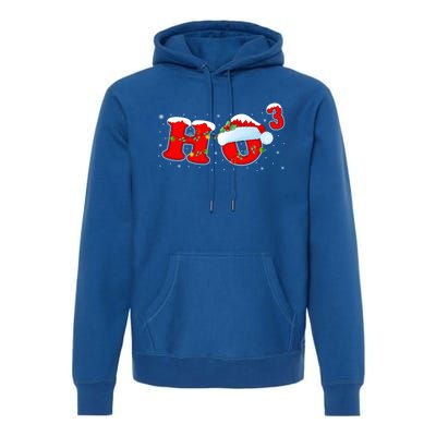 Funny Xmas Santa Ho Ho3 Cubed Math Teacher Christmas Gift Premium Hoodie