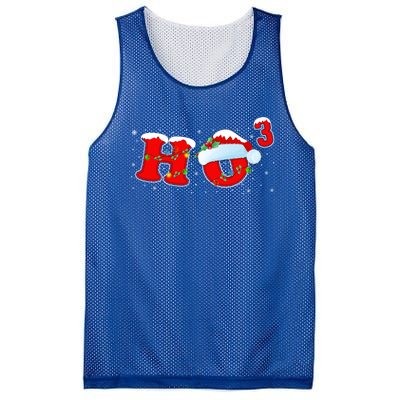 Funny Xmas Santa Ho Ho3 Cubed Math Teacher Christmas Gift Mesh Reversible Basketball Jersey Tank