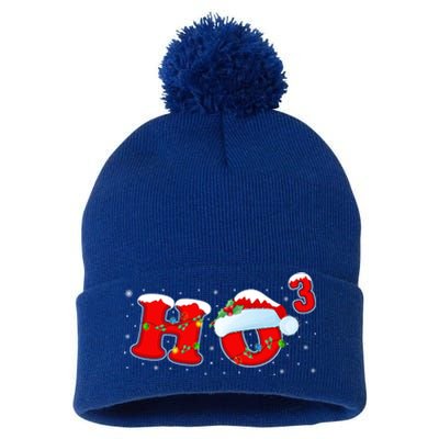 Funny Xmas Santa Ho Ho3 Cubed Math Teacher Christmas Gift Pom Pom 12in Knit Beanie