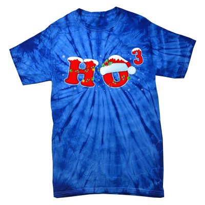 Funny Xmas Santa Ho Ho3 Cubed Math Teacher Christmas Gift Tie-Dye T-Shirt