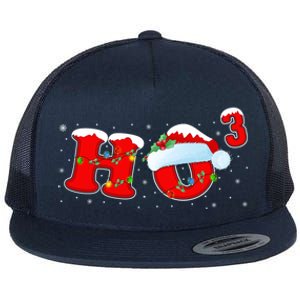 Funny Xmas Santa Ho Ho3 Cubed Math Teacher Christmas Gift Flat Bill Trucker Hat