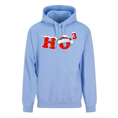 Funny Xmas Santa Ho Ho3 Cubed Math Teacher Christmas Gift Unisex Surf Hoodie