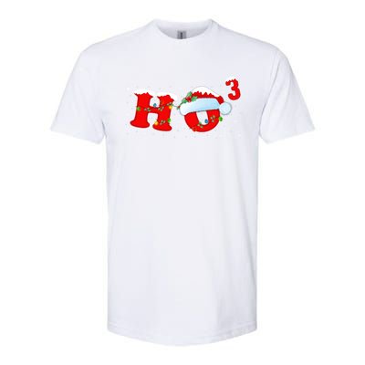 Funny Xmas Santa Ho Ho3 Cubed Math Teacher Christmas Gift Softstyle CVC T-Shirt