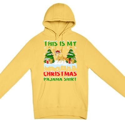 Funny Xmas Santa This Is My Fennec Fox Christmas Pajama Gift Premium Pullover Hoodie