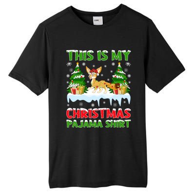 Funny Xmas Santa This Is My Fennec Fox Christmas Pajama Gift Tall Fusion ChromaSoft Performance T-Shirt