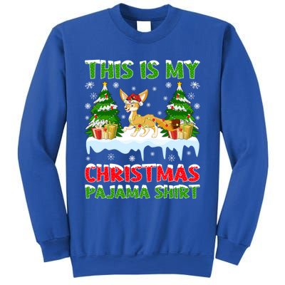 Funny Xmas Santa This Is My Fennec Fox Christmas Pajama Gift Sweatshirt