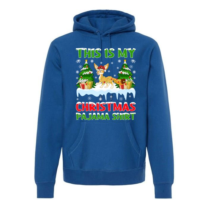 Funny Xmas Santa This Is My Fennec Fox Christmas Pajama Gift Premium Hoodie