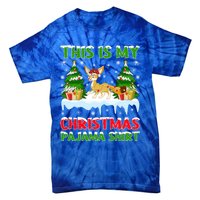 Funny Xmas Santa This Is My Fennec Fox Christmas Pajama Gift Tie-Dye T-Shirt