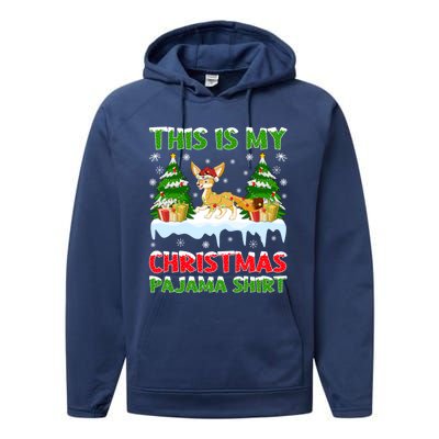 Funny Xmas Santa This Is My Fennec Fox Christmas Pajama Gift Performance Fleece Hoodie