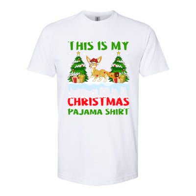 Funny Xmas Santa This Is My Fennec Fox Christmas Pajama Gift Softstyle® CVC T-Shirt