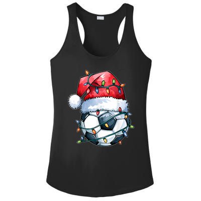 Funny Xmas Santa Sports For Boy Christmas Soccer Player Gift Ladies PosiCharge Competitor Racerback Tank