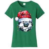 Funny Xmas Santa Sports For Boy Christmas Soccer Player Gift Women's T-Shirt