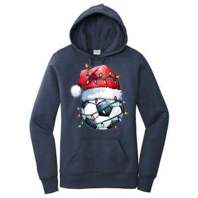 Funny Xmas Santa Sports For Boy Christmas Soccer Player Gift Women's Pullover Hoodie