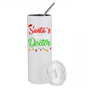 Funny Xmas SantaS Favorite Doctor Christmas Gift Stainless Steel Tumbler