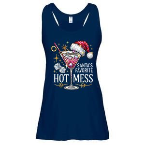 Funny Xmas Santas Favorite Hot Mess Christmas Holiday Margarita Drink Gift Ladies Essential Flowy Tank