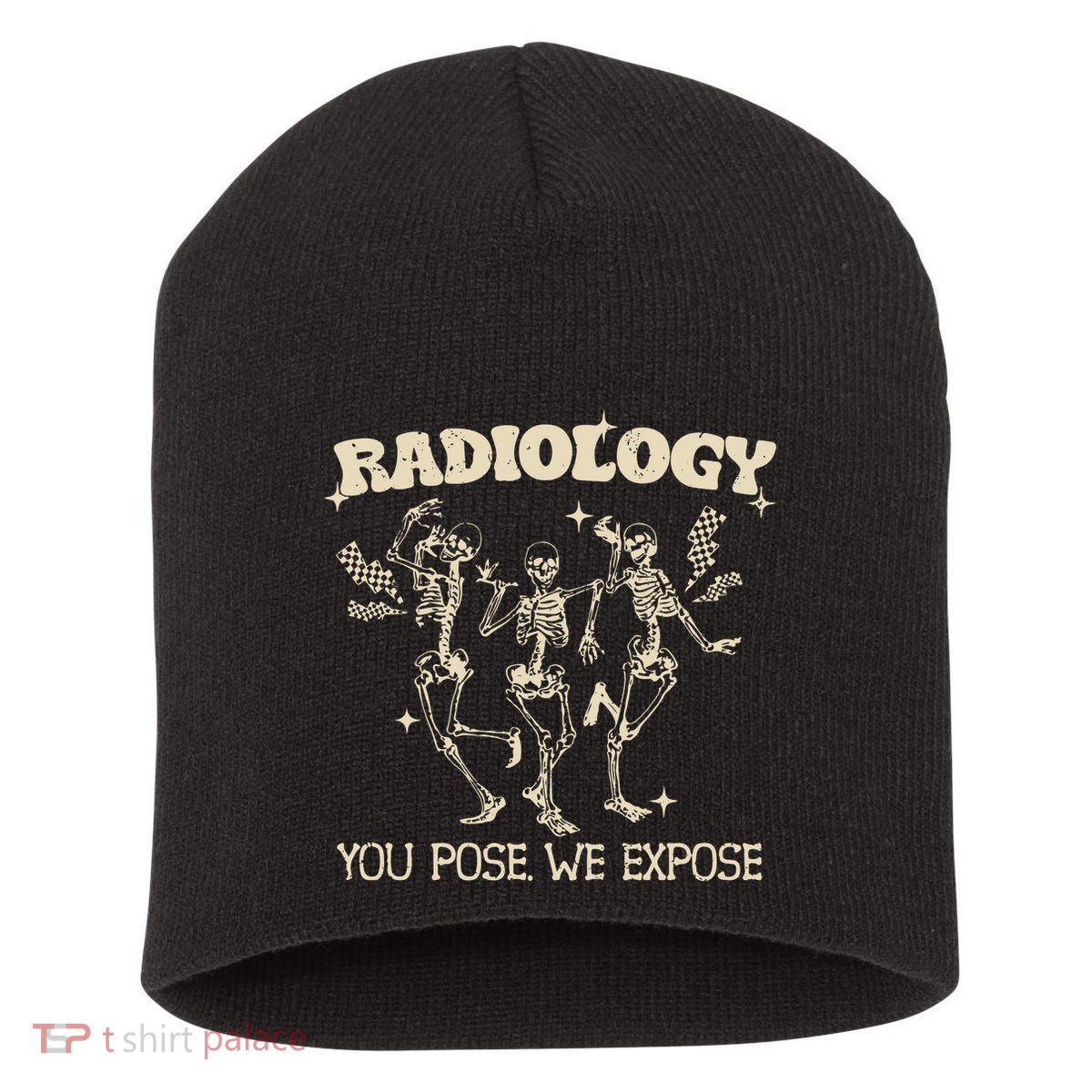 Funny Xray Tech Radiology Technologist Halloween Short Acrylic Beanie
