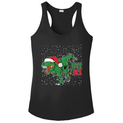 Funny Xmas Tree Rex Merry Christmas Humor Gift Ladies PosiCharge Competitor Racerback Tank