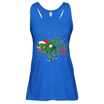 Funny Xmas Tree Rex Merry Christmas Humor Gift Ladies Essential Flowy Tank