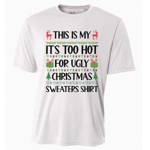 Funny Xmas Too Hot Ugly Christmas Family Cooling Performance Crew T-Shirt