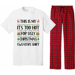 Funny Xmas Too Hot Ugly Christmas Family Pajama Set