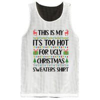 Funny Xmas Too Hot Ugly Christmas Family Mesh Reversible Basketball Jersey Tank